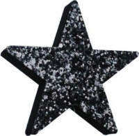 Black Glitter Star